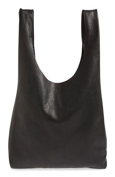 Baggu Leather Tote - Black