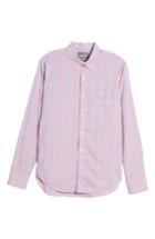 Men's Bonobos Summerweight Slim Fit Gingham Sport Shirt L - Pink