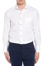 Men's David Donahue Regular Fit Garment Washed Sport Shirt - White