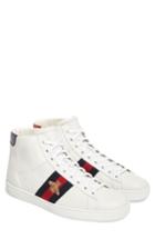 Men's Gucci New Ace High Bee Sneaker Us / 6uk - White