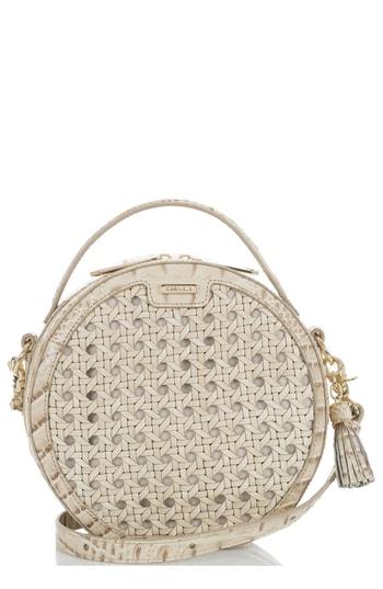 Brahmin Lane Croc Embossed Leather Crossbody Bag - Ivory