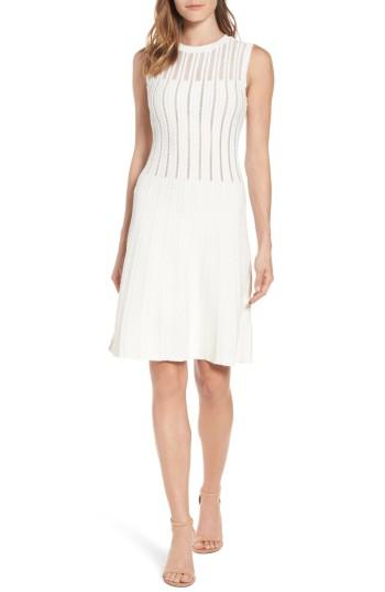 Women's Anne Klein Knit A-line Dress - White