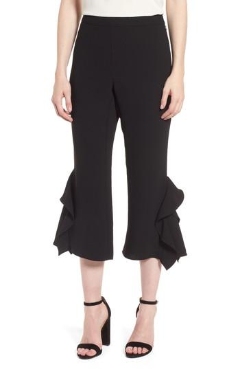 Women's Chelsea28 Ruffle Crop Pants, Size - Black