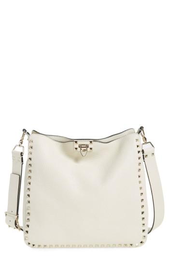 Valentino 'medium Rockstud - Alce' Leather Hobo -