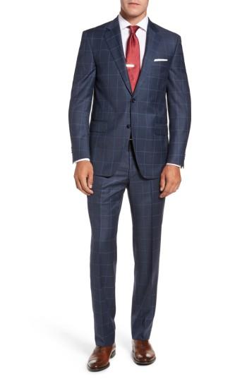 Men's Peter Millar Flynn Classic Fit Windowpane Wool Suit