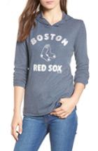 Women's '47 Campbell Boston Red Sox Rib Knit Hooded Top - Grey