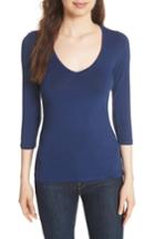 Women's Majestic Filatures Flat Edge V-neck Tee - Blue