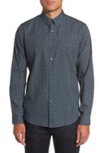 Men's Theory Leilan Print Trim Sport Shirt - Blue