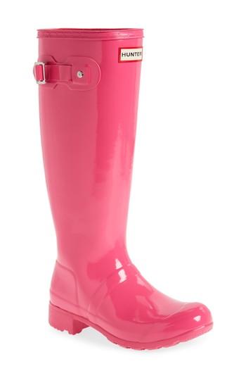 Women's Hunter Original Tour Gloss Packable Rain Boot M - Pink