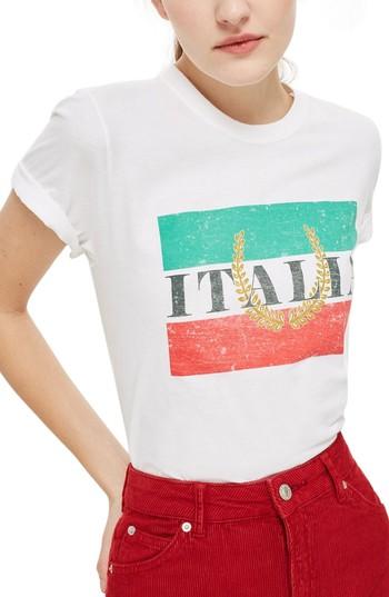 Women's Topshop By Tee & Cake Italia Graphic Tee - White