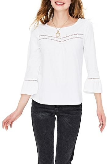 Women's Boden Gracie Jersey Top - White