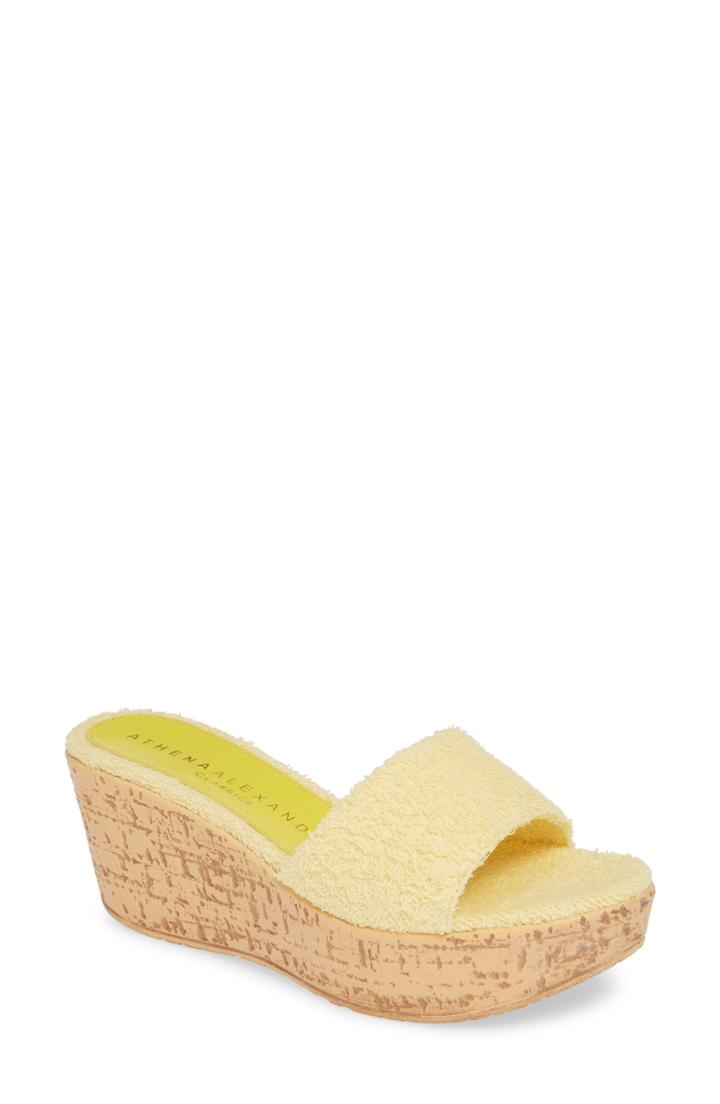 Women's Athena Alexander Sunrise Wedge Slide Sandal M - Yellow
