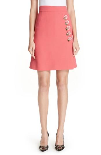Women's Dolce & Gabbana Rose Button Skirt Us / 38 It - Pink