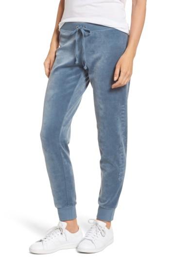 Women's Juicy Couture Zuma Crystal Velour Pants - Blue