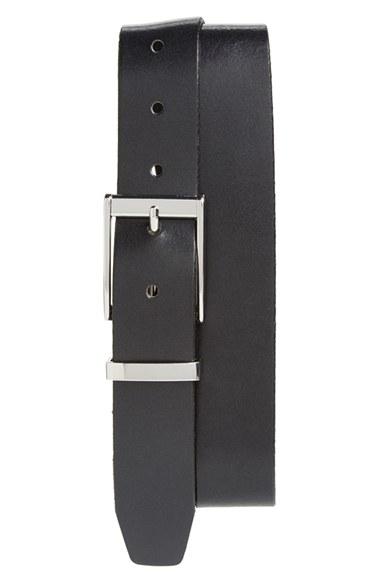 Men's Johnston & Murphy Calfskin Leather Belt - Black