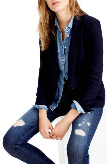 Petite Women's J.crew Parke Blazer P - Blue