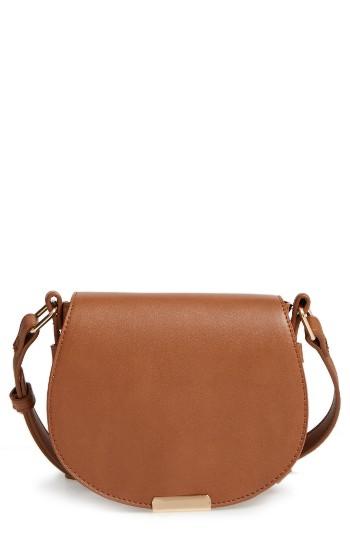 Bp. Faux Leather Small Saddle Crossbody Bag -