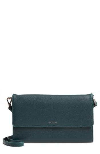Matt & Nat Large Drew Faux Leather Crossbody Bag - Green