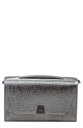 Akris Anouk Textured Calfskin Shoulder Bag - Metallic