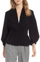 Women's Halogen Blouson Sleeve Jacket - Black