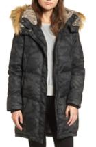 Women's Vince Camuto Down & Feather Fill Parka With Faux Fur Trims - Green