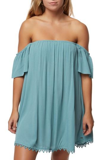 Women's O'neill Kinsey Off The Shoulder Dress - Blue