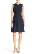 Women's Boss Digiana Front Twist Poplin Fit & Flare Dress