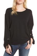 Women's Splendid Madison Avenue Grommet Sweatshirt - Black