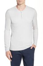 Men's Atm Anthony Thomas Melillo Slim Fit Rib Knit Henley - Grey