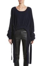 Women's Stella Mccartney Gathered Cashmere & Wool Sweater Us / 36 It - Black