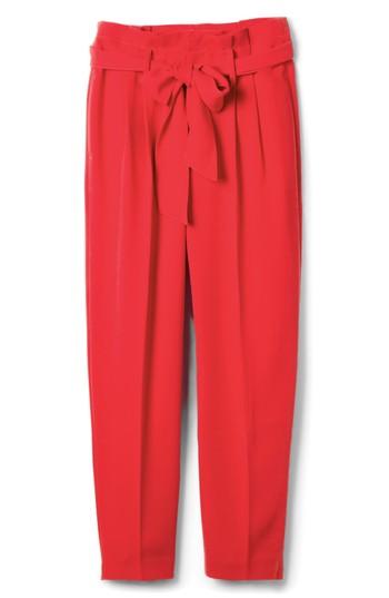 Women's Boden Paperbag Waist Crop Trousers - Red