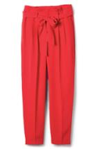 Women's Boden Paperbag Waist Crop Trousers - Red