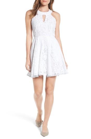 Women's Draper James Payton Lace Fit & Flare Dress - Grey