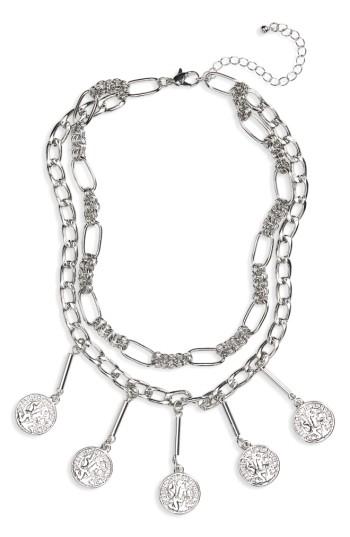 Women's Bp. Coin & Chain Statement Necklace