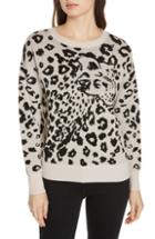 Women's Rebecca Taylor Leopard Jacquard Sweater - Ivory