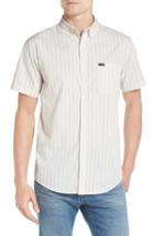 Men's Brixton 'howl' Short Sleeve Plaid Woven Shirt - White