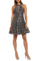 Women's Morgan & Co. Lace Fit & Flare Dress - Black