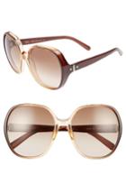 Women's Chloe Misha 59mm Gradient Round Retro Sunglasses - Gradient Brown