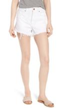 Women's Dl1961 Cleo High Waist Cutoff Dolphin Hem Denim Shorts - White