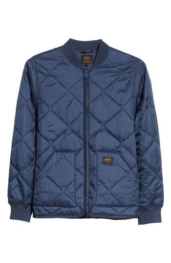 Men's Carhartt Work In Progress Quilted Ripstop Bomber Jacket, Size - Blue