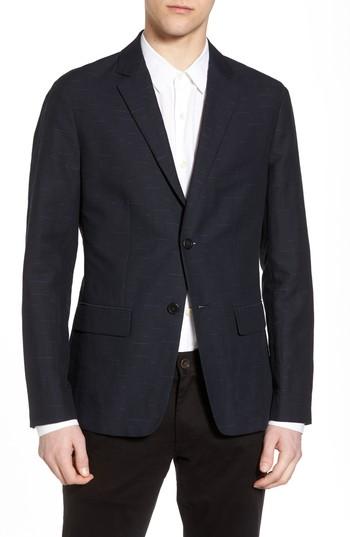Men's Theory Clinton Trim Fit Jacquard Blazer - Blue