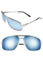Men's Revo Stargazer 67mm Aviator Sunglasses - Chrome/ Blue Water