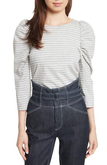 Women's La Vie Rebecca Taylor Stripe Jersey Top - Grey