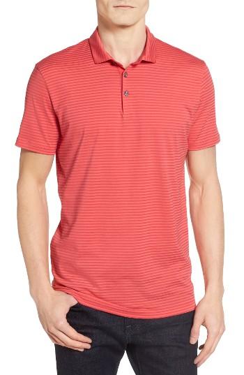 Men's Boss Press Tonal Stripe Polo - Red