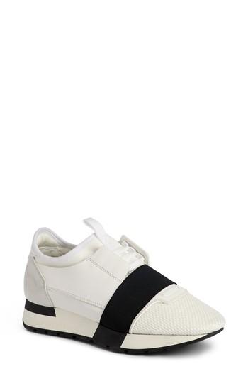 Women's Balenciaga Mixed Media Trainer Sneaker Us / 41eu - White