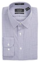 Men's Nordstrom Men's Shop Trim Fit Non-iron Check Dress Shirt 32/33 - Purple
