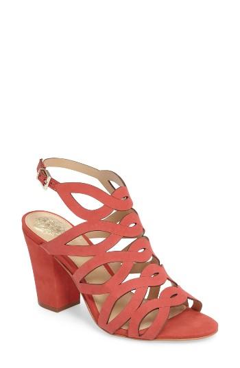 Women's Vince Camuto Norla Block Heel Sandal M - Red