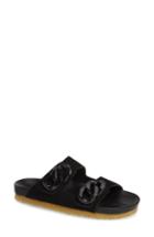 Women's Tory Burch Adrien Two Band Slide Sandal M - Black