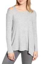 Women's Wit & Wisdom Asymmetrical Knit Top - Grey