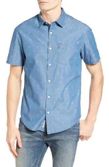 Men's Original Penguin Palm Tree Dobby Woven Shirt